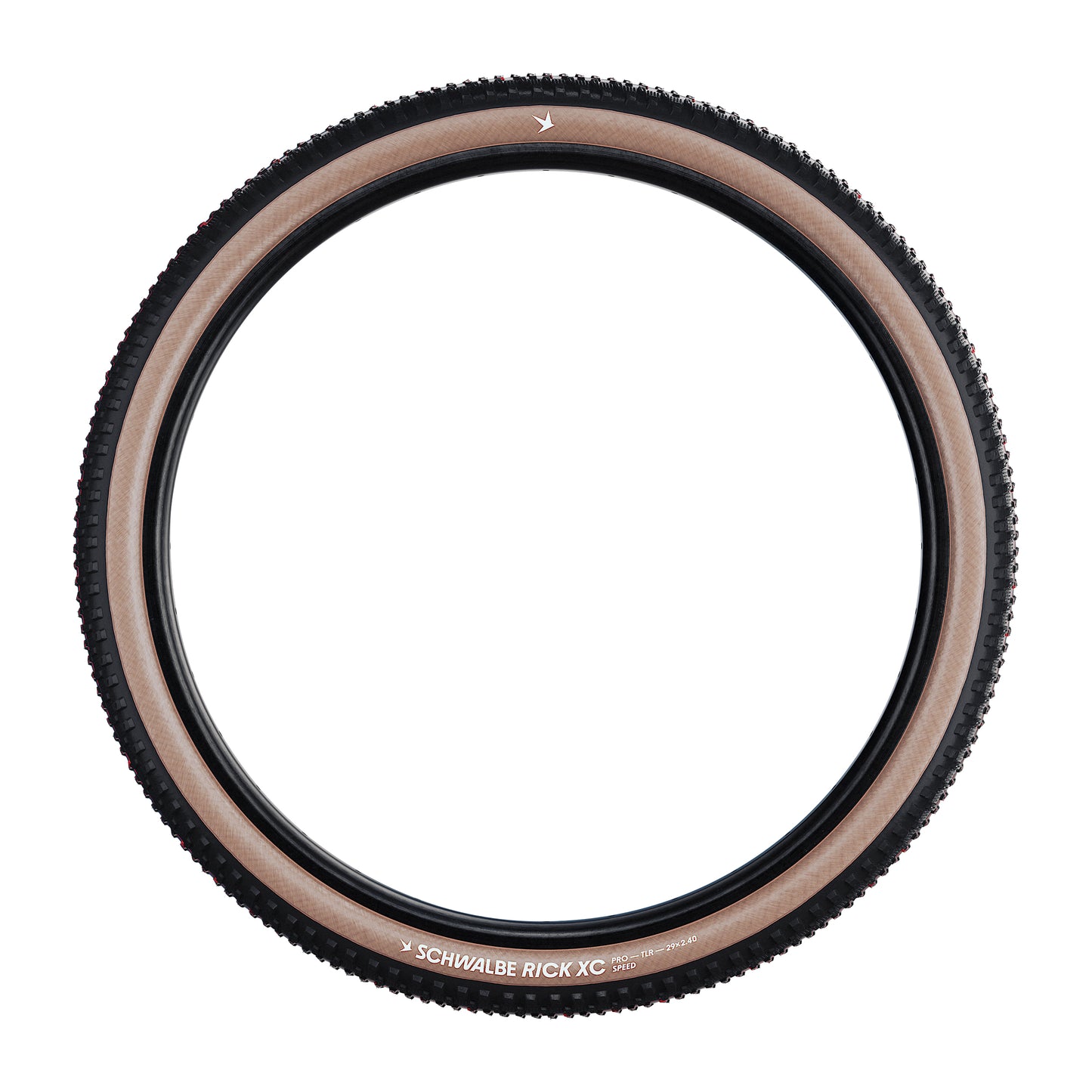 MTB Tire - E-Bike 29 X 2.40 Schwalbe Rick XC Black TLR (62-622) Tubeless Ready Transparent Sidewall E-Bike Approved E25