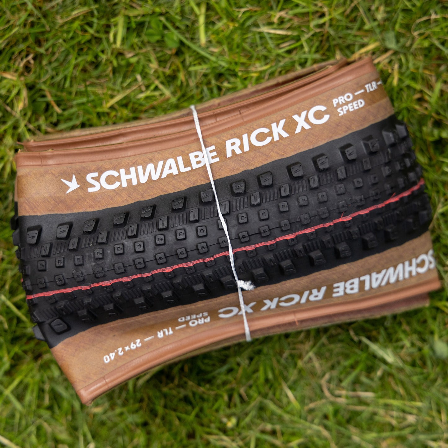 MTB Tire - E-Bike 29 X 2.40 Schwalbe Rick XC Black TLR (62-622) Tubeless Ready Transparent Sidewall E-Bike Approved E25