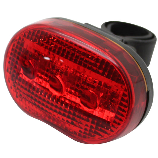 Eclairage vélo à pile arrière sur tige de selle arrière Marwi 404 à leds noir livré avec 2 piles aaa