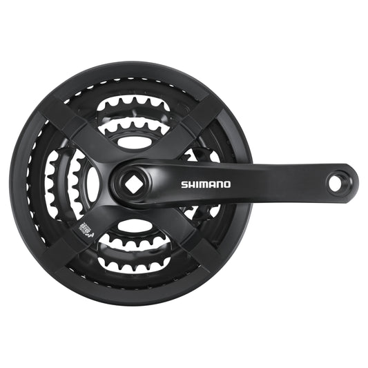Pédalier VTT Shimano Tourney noir 170 48x38x28 boîtier 123
