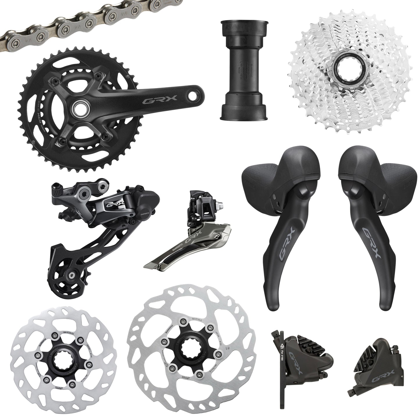 Shimano GRX600 disc 11-speed gravel groupset black 46-30