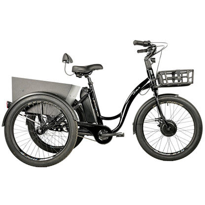 Leader Fox Lovelo 24 2025 Black 3-Speed Bafang Differential Electric Tricycle