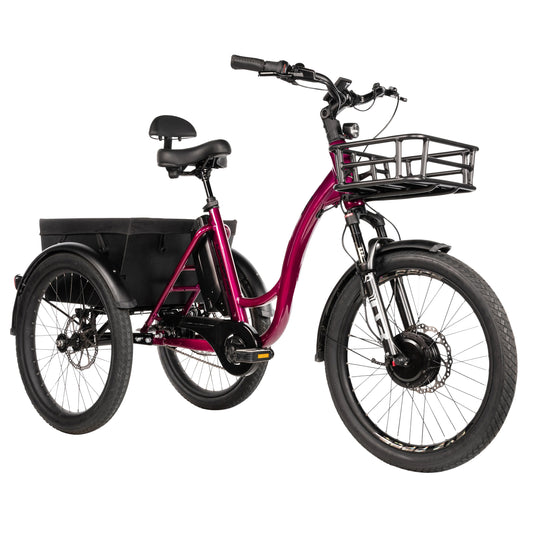 Leader Fox Curtis 24 2025 Electric Tricycle Bordeaux 8V Bafang