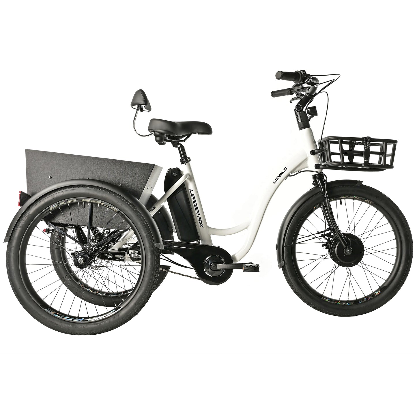 Leader Fox Lovelo 24 2025 White 3-Speed Bafang Differential Electric Tricycle