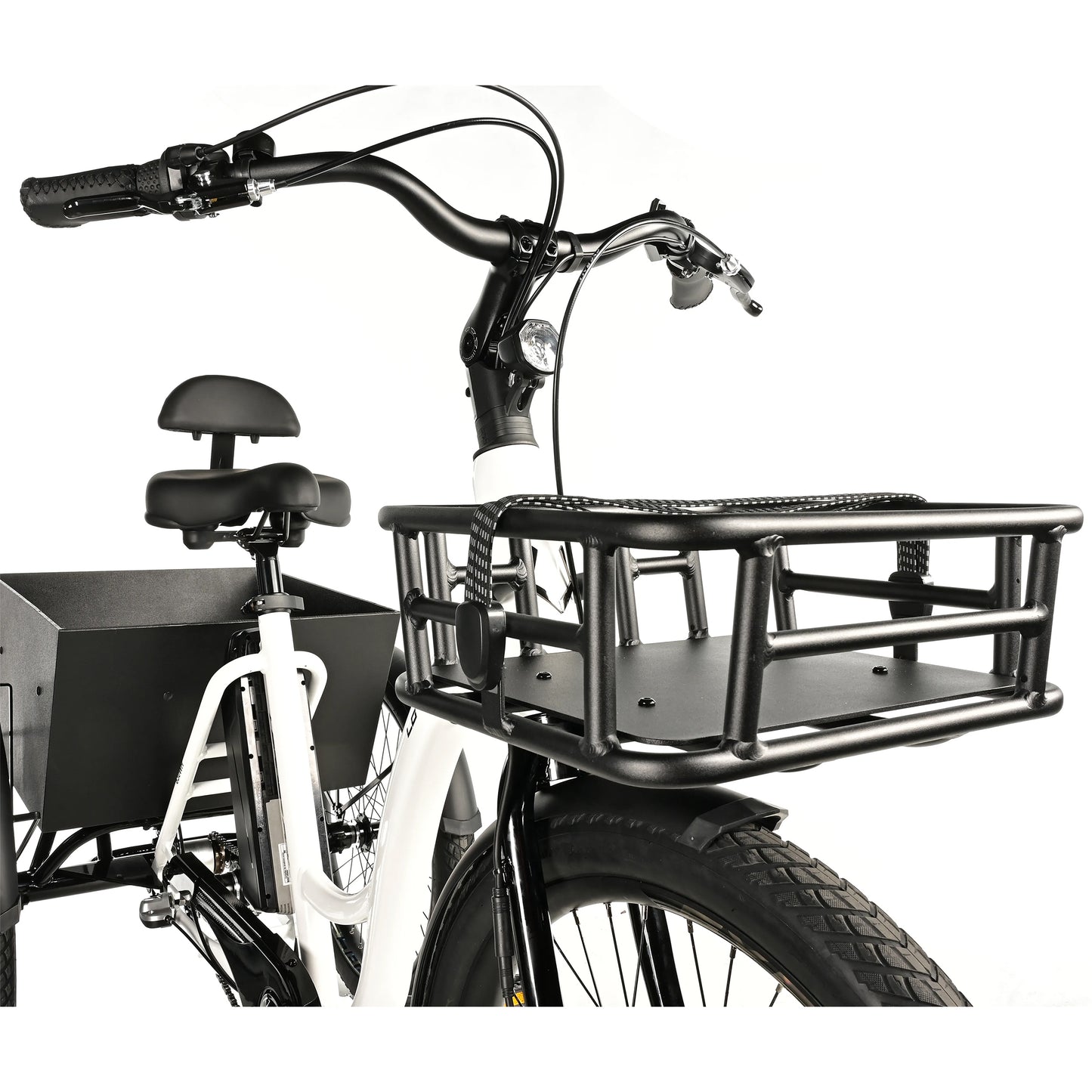 Leader Fox Lovelo 24 2025 White 3-Speed Bafang Differential Electric Tricycle