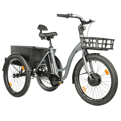 Leader Fox Lovelo 24 2025 Matte Grey 3-Speed Bafang Electric Tricycle