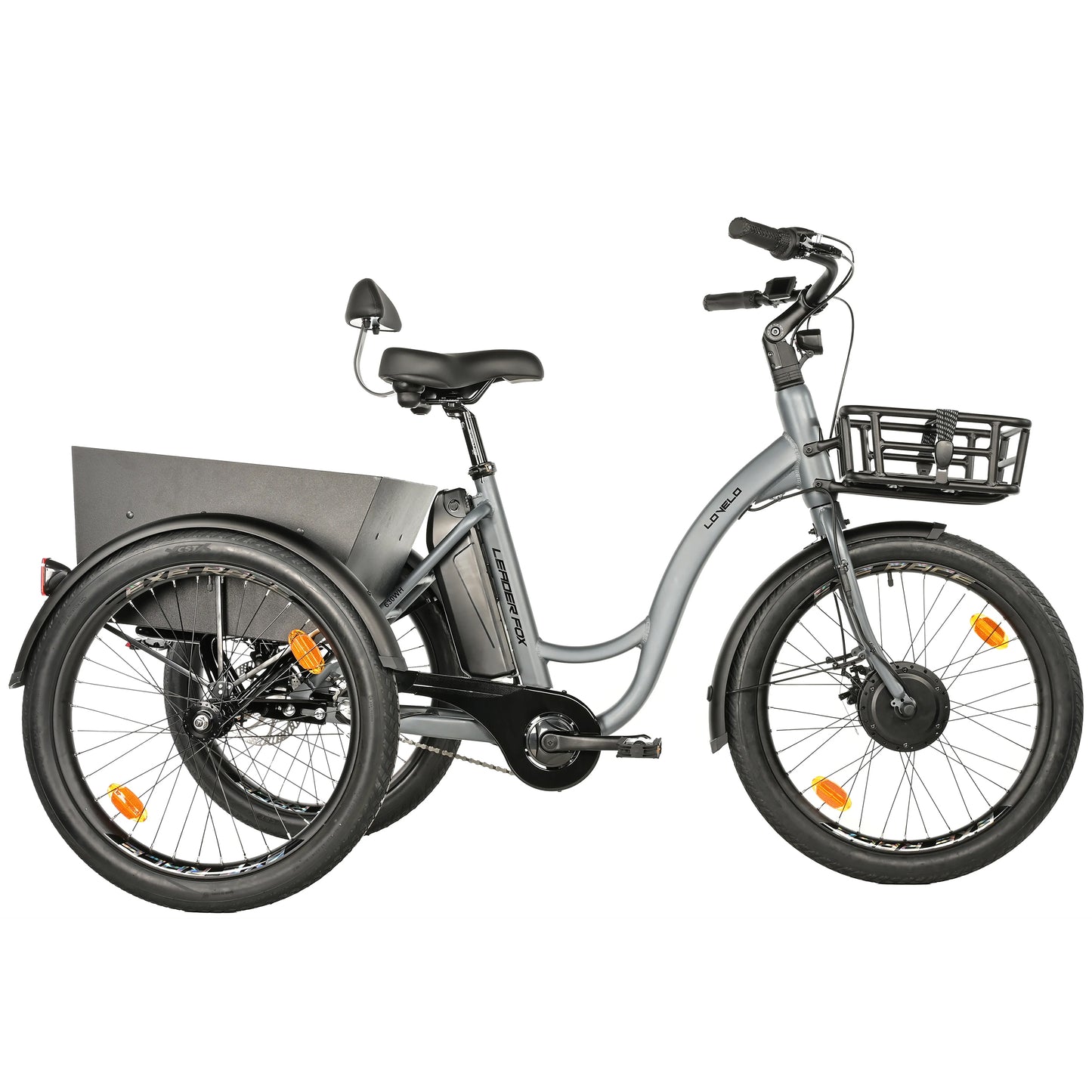 Leader Fox Lovelo 24 2025 Matte Grey 3-Speed Bafang Electric Tricycle