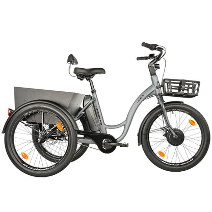 Leader Fox Lovelo 24 2025 Matte Grey 3-Speed Bafang Electric Tricycle