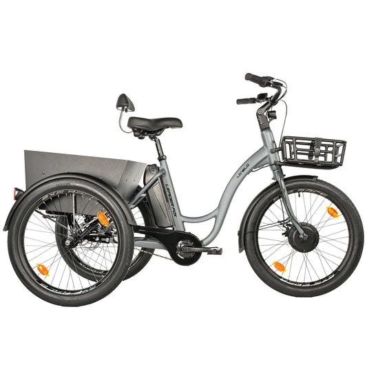 Leader Fox Lovelo 24 2025 Matte Grey 3-Speed Bafang Electric Tricycle