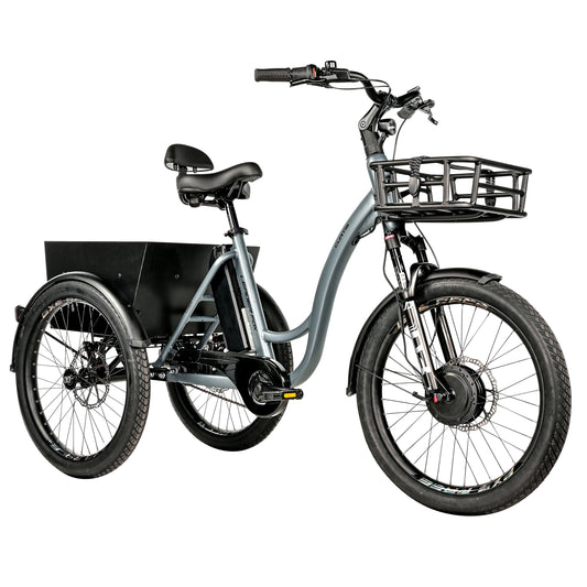 Leader Fox Curtis 24 2025 Matte Grey 8-Speed Bafang Electric Tricycle