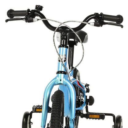 14-inch Leader Fox light blue kids' bike, disc brake (105 cm)