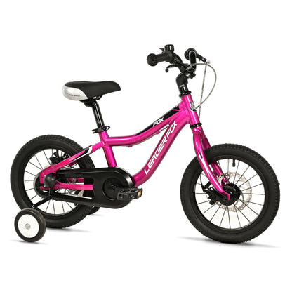14-inch Leader Fox fuchsia children's bike with disc brake (up to 105 cm)