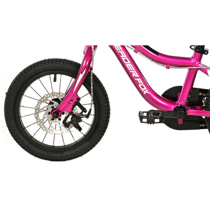 14-inch Leader Fox fuchsia children's bike with disc brake (up to 105 cm)