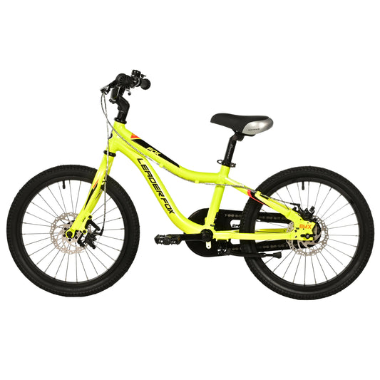 Leader Fox yellow 18-inch children's bike with disc brake (115-125 cm)