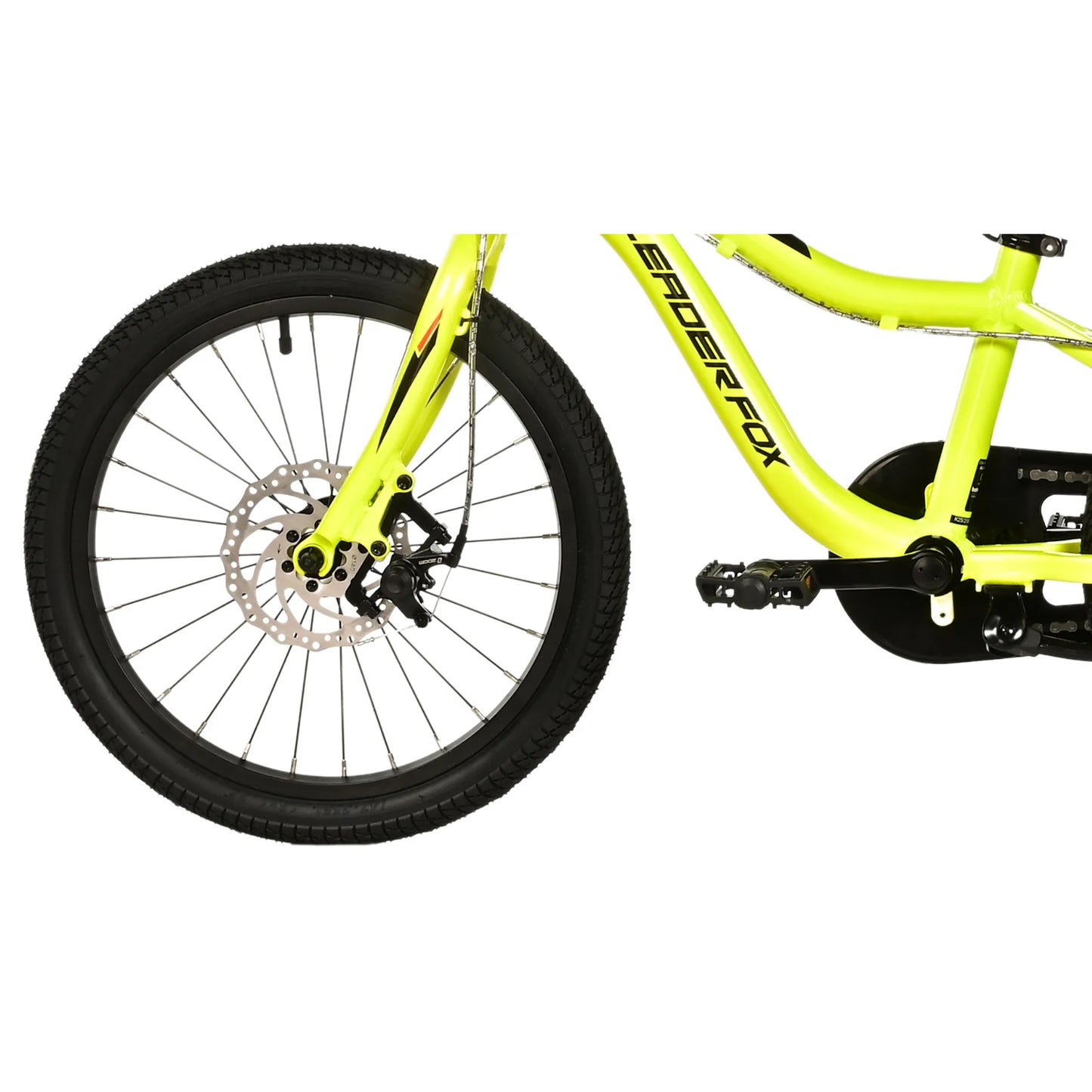 Leader Fox yellow 18-inch children's bike with disc brake (115-125 cm)