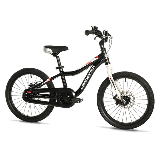 Kids' 18-inch Leader Fox Bike, Black, Disc Brake (115-125 cm)