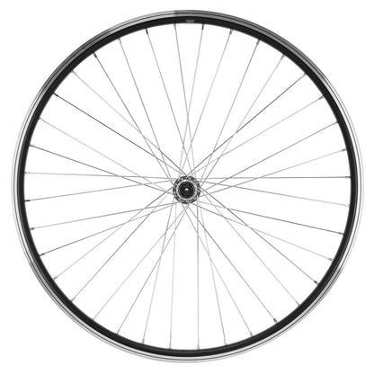 PCP MTB wheel rim brake 27.5" black aluminum front double wall hub 36 spokes