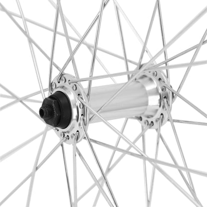 PCP MTB wheel rim brake 27.5" black aluminum front double wall hub 36 spokes