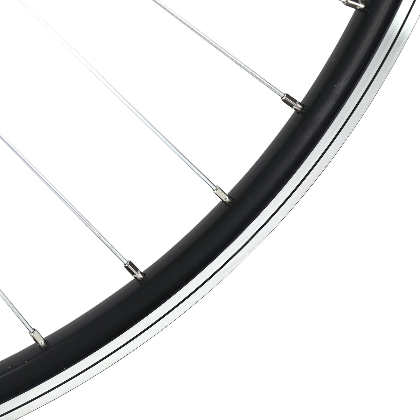 PCP MTB wheel rim brake 27.5" black aluminum front double wall hub 36 spokes