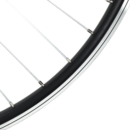 PCP MTB wheel rim brake 27.5" black aluminum front double wall hub 36 spokes
