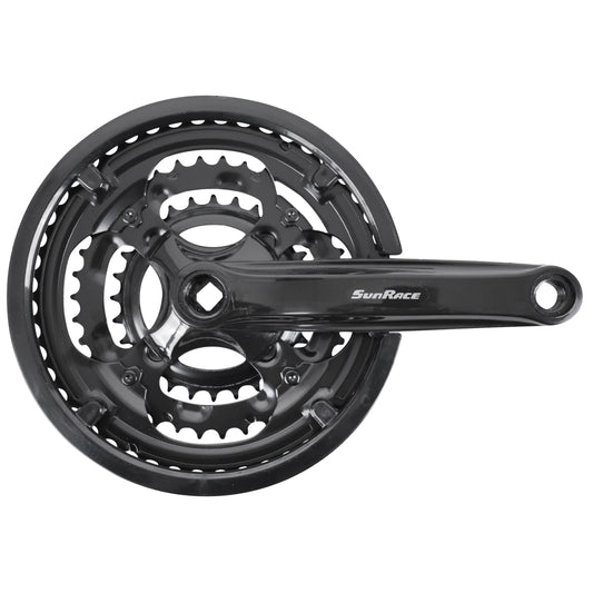 Sunrace FCM2B MTB Crankset steel black 170 48x38x28