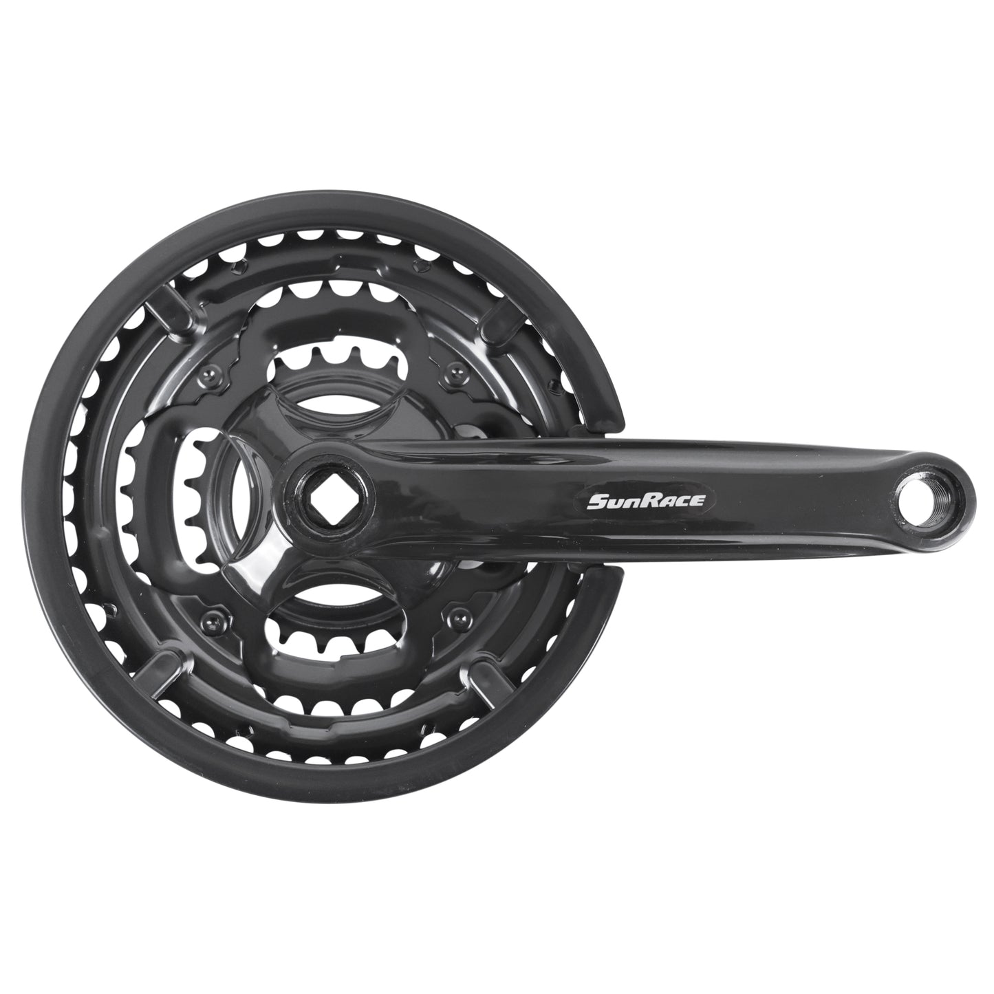 Sunrace M2C mountain bike crankset, black steel, 170mm, 42x34x24