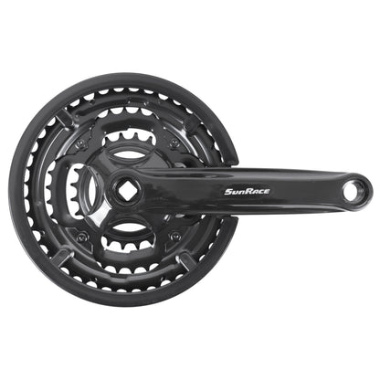 Sunrace M2C mountain bike crankset, black steel, 170mm, 42x34x24