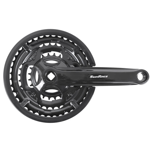 Sunrace M2C mountain bike crankset, black steel, 170mm, 42x34x24