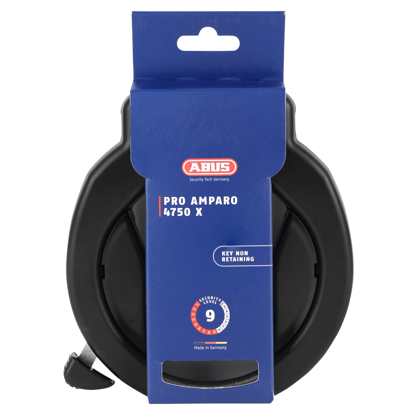 Antivol vélo fer à cheval Abus pro amparo 4750 x nr noir pour passage de roue extra large avec serrure intégrée - sécurité niveau 9-15 -
