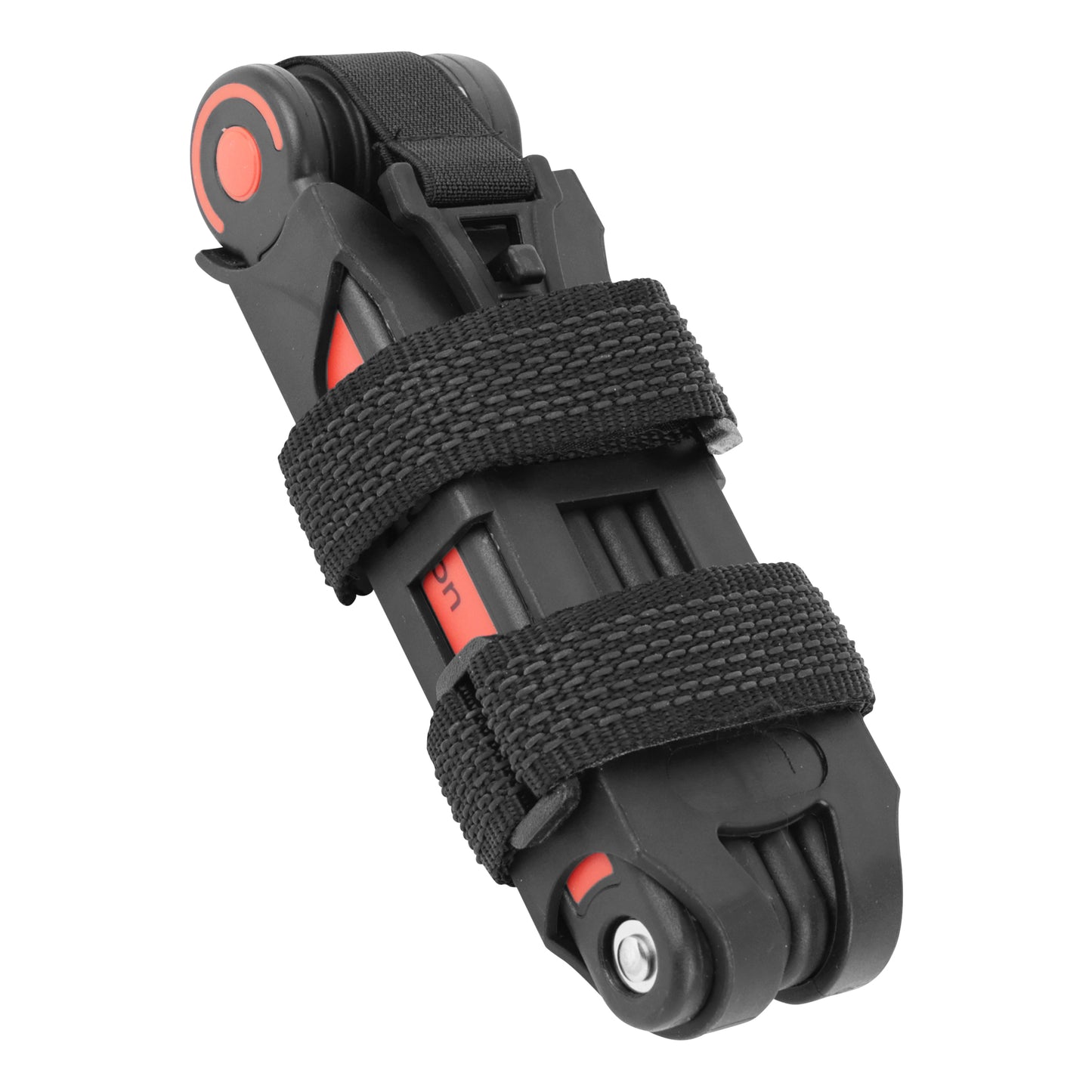 Antivol vélo pliable-pliant à clé Newton diam 5 mm l 0.85 m noir-rouge type couteau inclus suupport fixation, 2 clés -niveau sécurité 6-