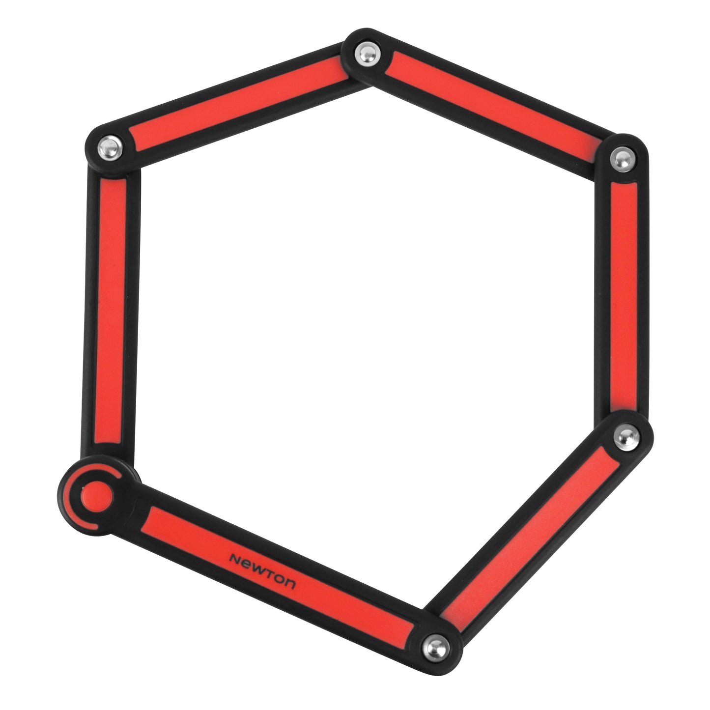 Antivol vélo pliable-pliant à clé Newton diam 5 mm l 0.85 m noir-rouge type couteau inclus suupport fixation, 2 clés -niveau sécurité 6-
