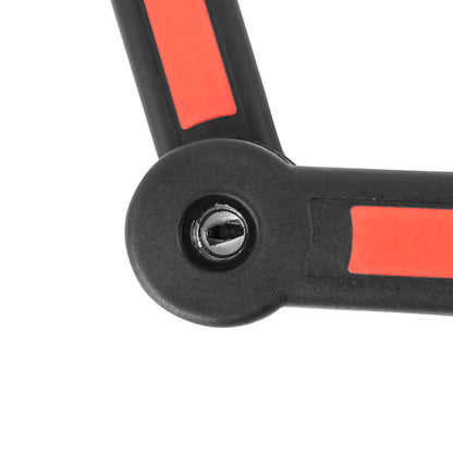 Antivol vélo pliable-pliant à clé Newton diam 5 mm l 0.85 m noir-rouge type couteau inclus suupport fixation, 2 clés -niveau sécurité 6-