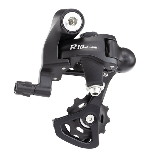 Microshift 10-speed short cage road rear derailleur with double bolt