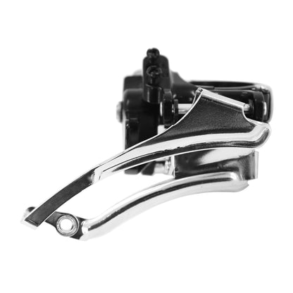 Microshift 7-8 speed mountain bike front derailleur, 34.9 clamp for triple chainring 42x34x24, top-bottom pull with 28.6 adapter clamp