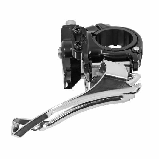Microshift 7-8 speed mountain bike front derailleur, 34.9 clamp for triple chainring 42x34x24, top-bottom pull with 28.6 adapter clamp