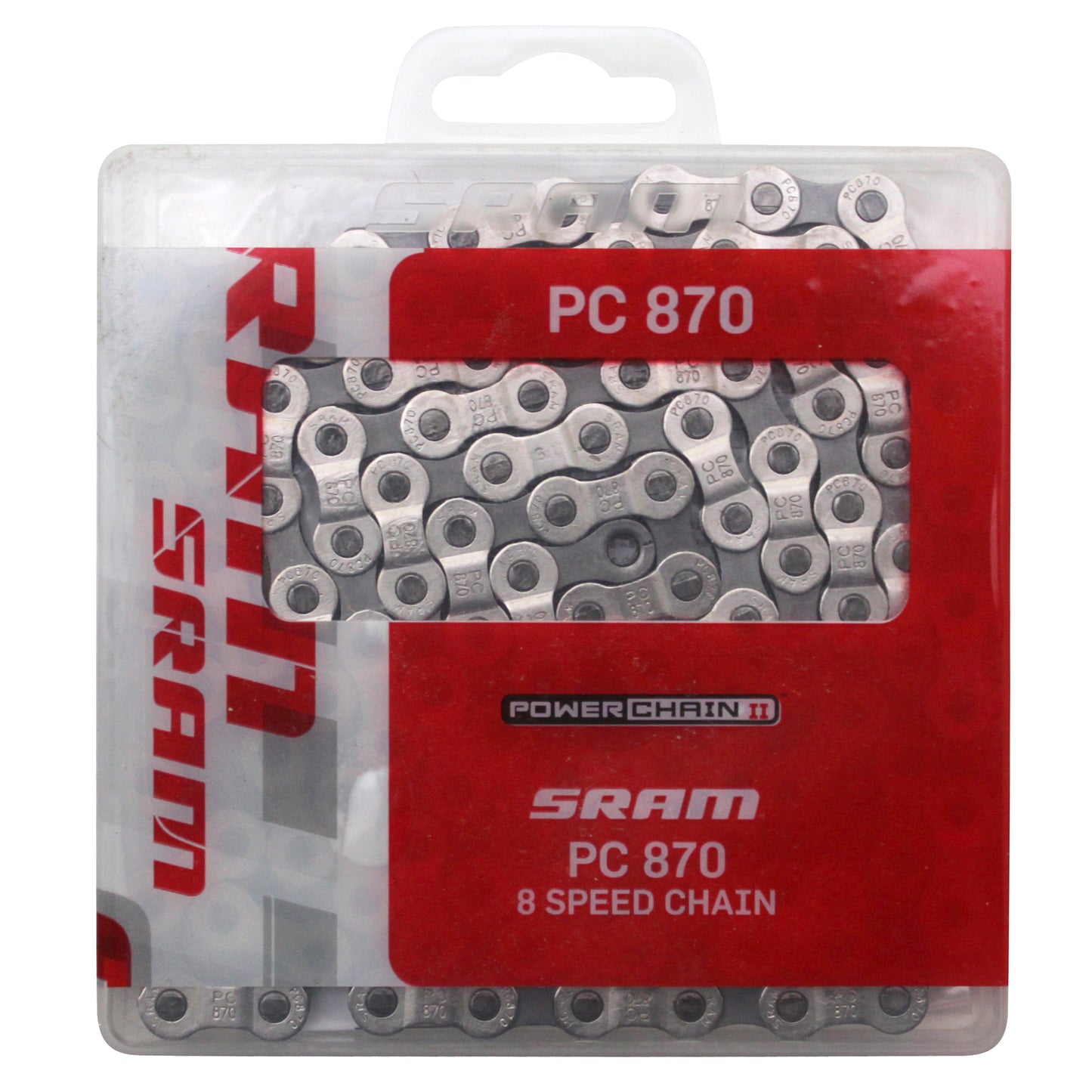 Chaîne vélo 7-8v. Route-VTT Sram pc-870 argent-gris 114 maillons