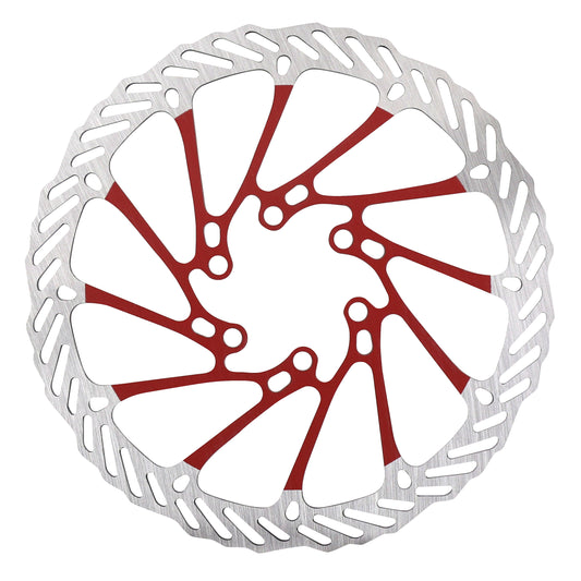 Disque de frein trottinette PCP 6 trous 160 mm wave rouge