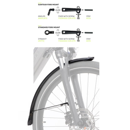 Eurofender Systema type Suntour Mudguard Mounting Bracket (x4)