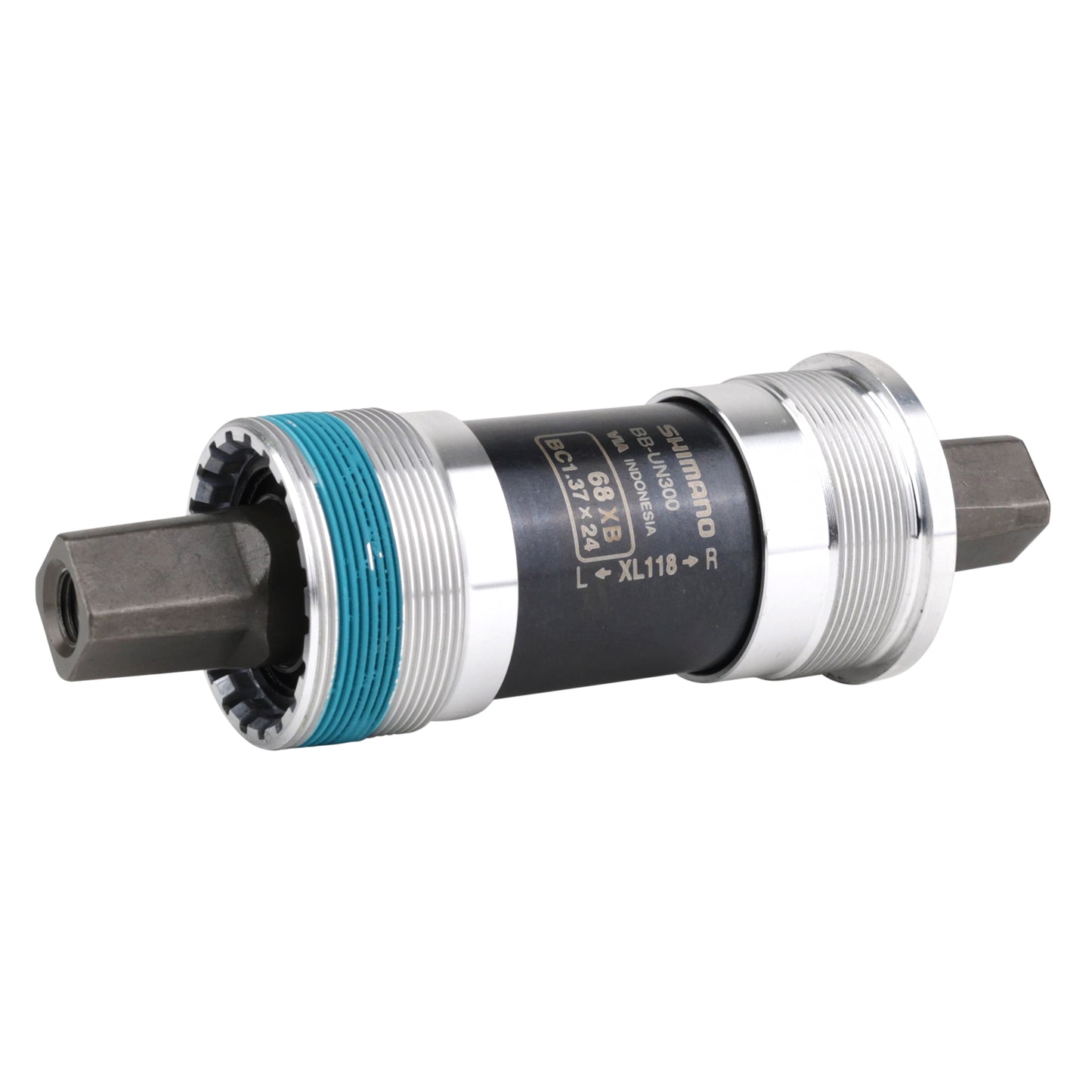 Boîtier pédalier Shimano carré un300 118mm (boîte de 68) filetage anglais - bsc - 1,37x24