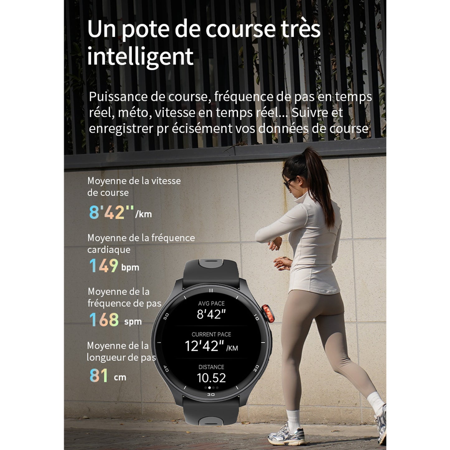 Montre Gps - compteur Igpsport lw10 argent titane- calories - fréquence cardiaque - sommeil - et plus de 45 algorithmes santé