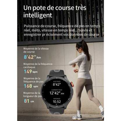 Montre Gps - compteur Igpsport lw10 argent titane- calories - fréquence cardiaque - sommeil - et plus de 45 algorithmes santé