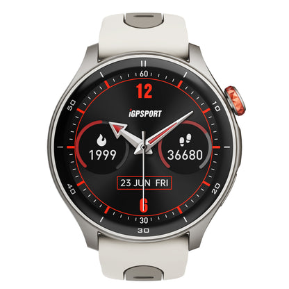 Montre Gps - compteur Igpsport lw10 argent titane- calories - fréquence cardiaque - sommeil - et plus de 45 algorithmes santé