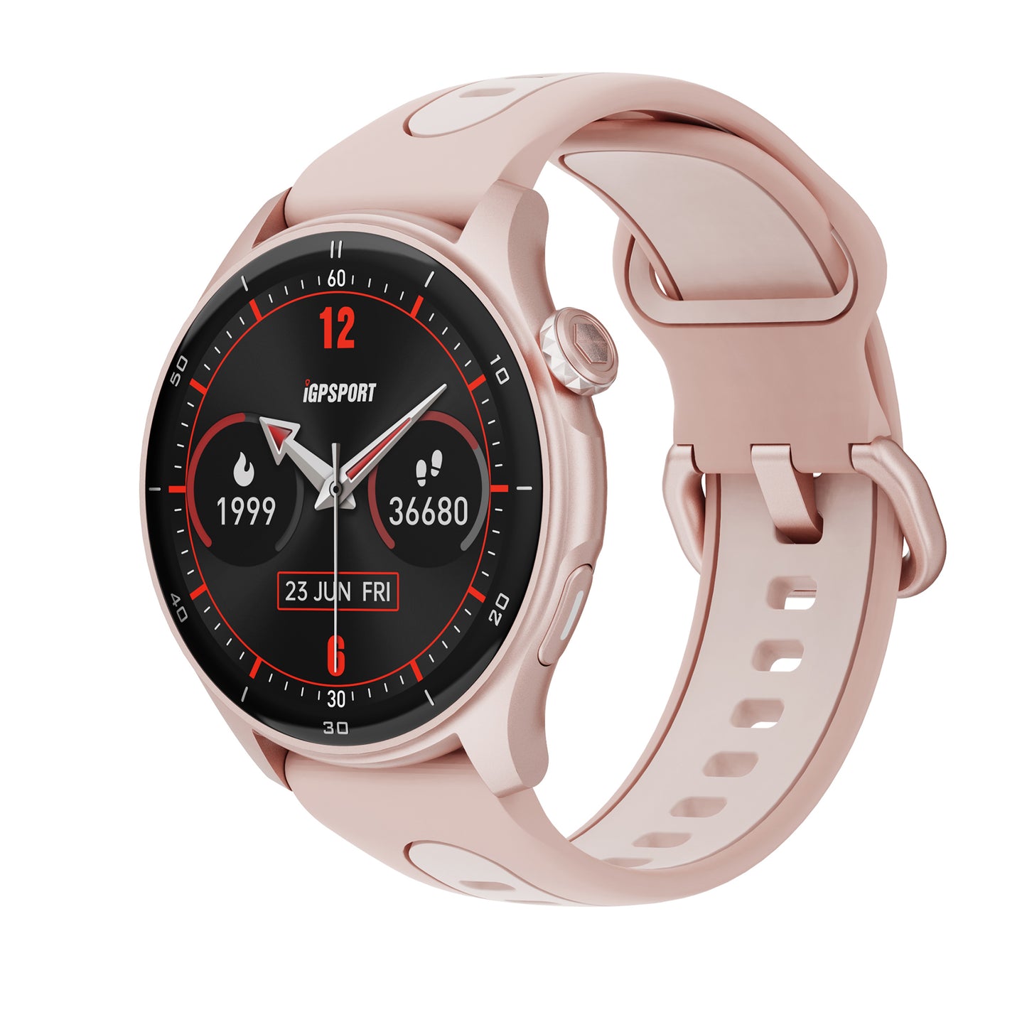 GPS Watch - Igpsport lw10 pink counter - calories - heart rate - sleep - and over 45 health algorithms