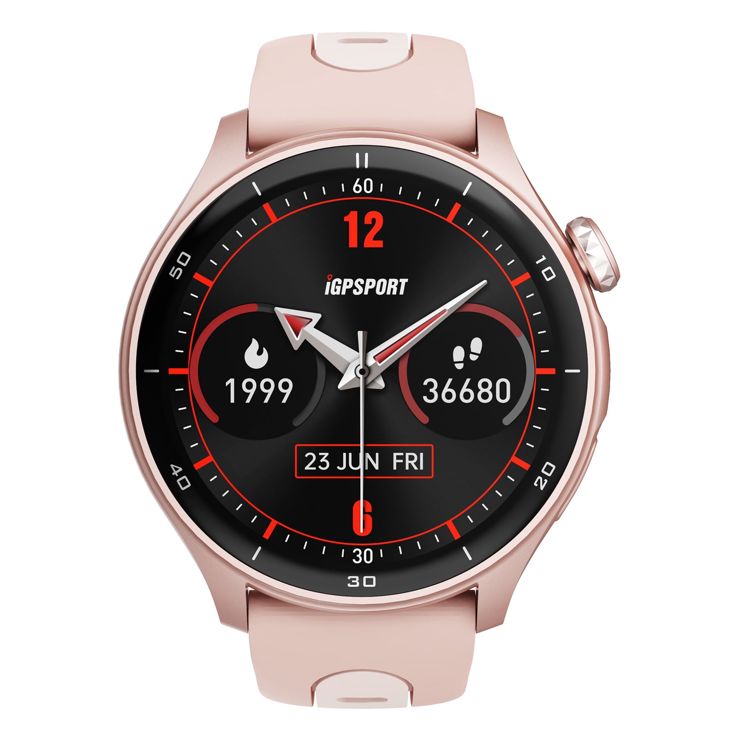 GPS Watch - Igpsport lw10 pink counter - calories - heart rate - sleep - and over 45 health algorithms
