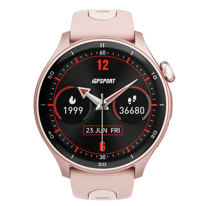 GPS Watch - Igpsport lw10 pink counter - calories - heart rate - sleep - and over 45 health algorithms