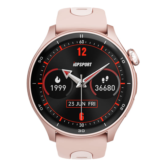 GPS Watch - Igpsport lw10 pink counter - calories - heart rate - sleep - and over 45 health algorithms