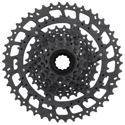 9-speed cassette. Sunrace U-Series CSU980 11-46 MTB black (11-13-15-18-20-23-28-36-46) - Shimano CUES, Linkglide compatible