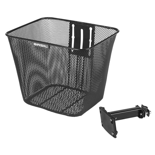 Panier avant acier Basil Bilbao noir pour potence
