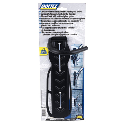 Mottez Wall Mount Bike Hook with Anti-Theft System