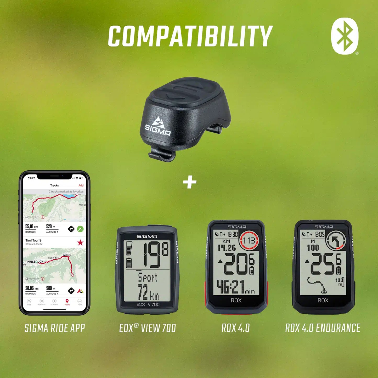 Commande au cintre pour Sigma rox2.0 - r0x4.0 remote control noir